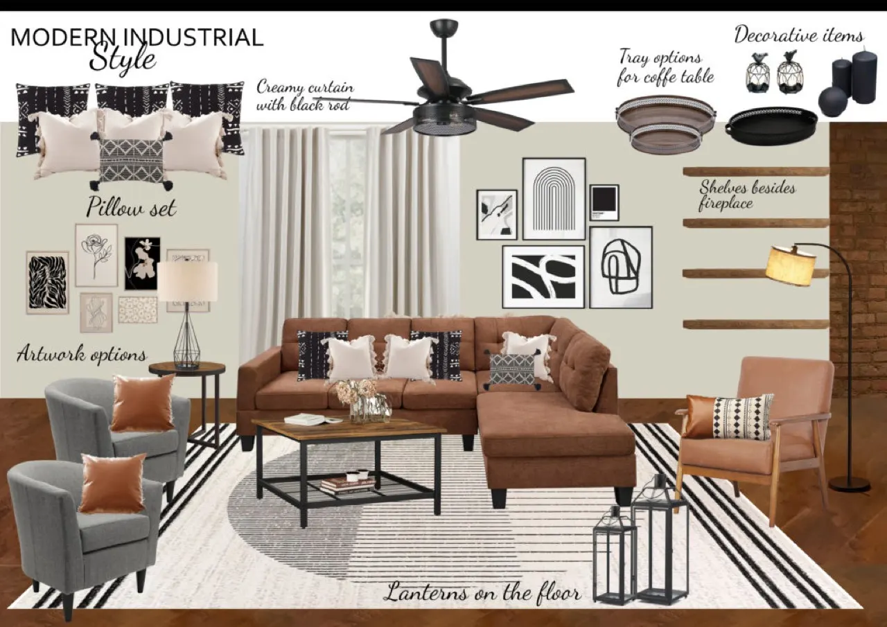 MODERN INDUSTRIAL mood board