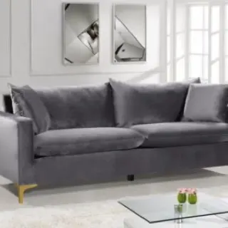 Grey Velvet Sofa